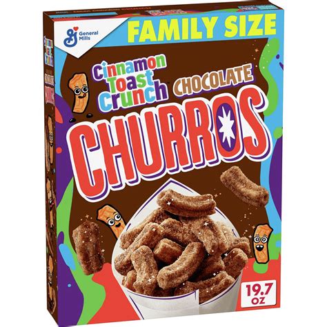 Cinnamon Toast Crunch Chocolate Churros Cereal With Whole Grain 197 Oz