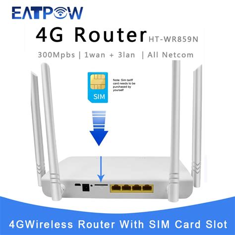 EATPOW Enrutador Wifi 4G Enrutador Inal Mbrico Con Tarjeta SIM Punto De