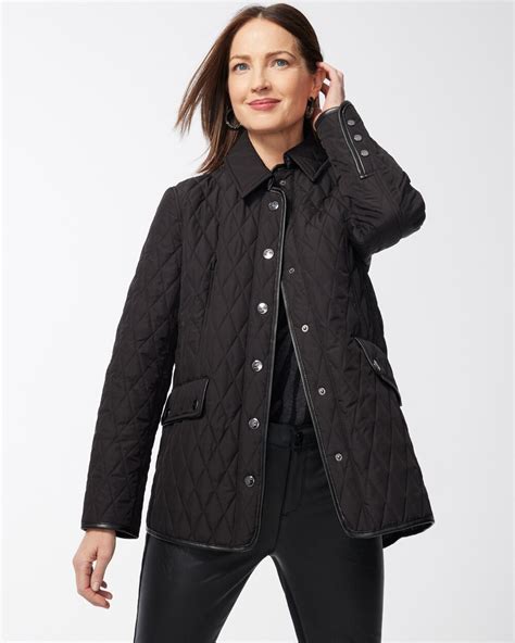 Petite Quilted Mid Length Jacket Chico S