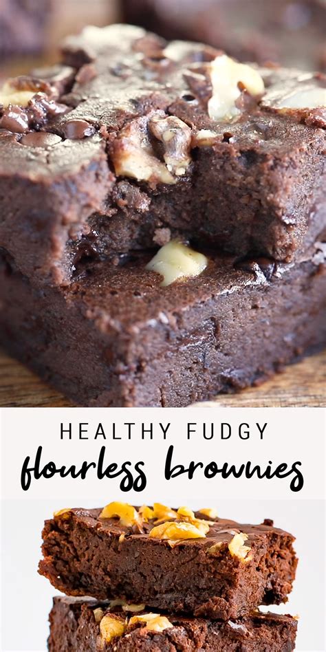 Healthy Fudgy Flourless Brownies Easy Gluten Free Recipe Vegan