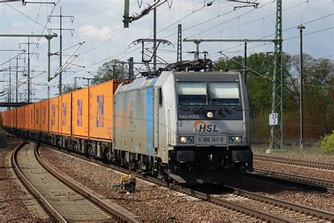 Railpool E 186 147 5 Der HSL Mit Einem Containerzug In Berlin