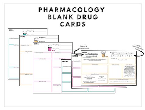 Sample Nursing Drug Cards Blank