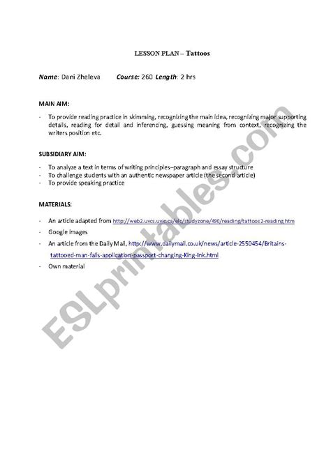 Lesson Plan Essay Structure Telegraph