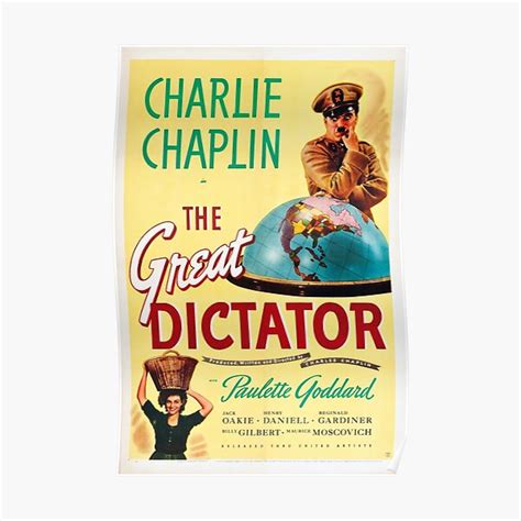 "The Great Dictator, Movie Poster" Poster for Sale by Hollywoodize ...