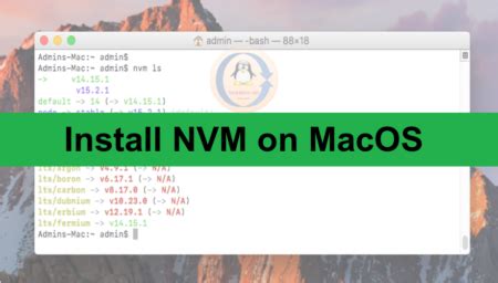 Installing Nvm On Macos Tecadmin