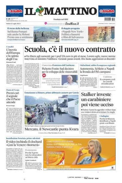 Prima Pagina Mattino Il Newcastle Punta Kvaratskhelia Areanapoli It