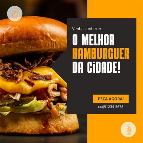 Pacote Com 5 Artes Para Hamburgueria Feed E Story Elo7