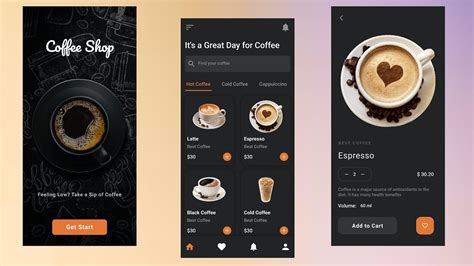 Coffee Shop App UI Design In Flutter Flutter UI Design Tutorial YouTube