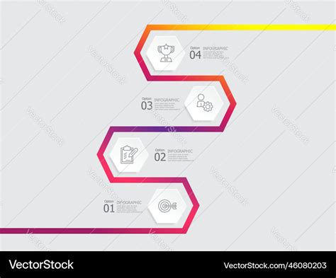 Vertical timeline infographic element report Vector Image