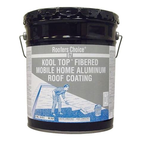 Roofers Choice Kool Top Fibered Mobile Home Aluminum Roof Coating