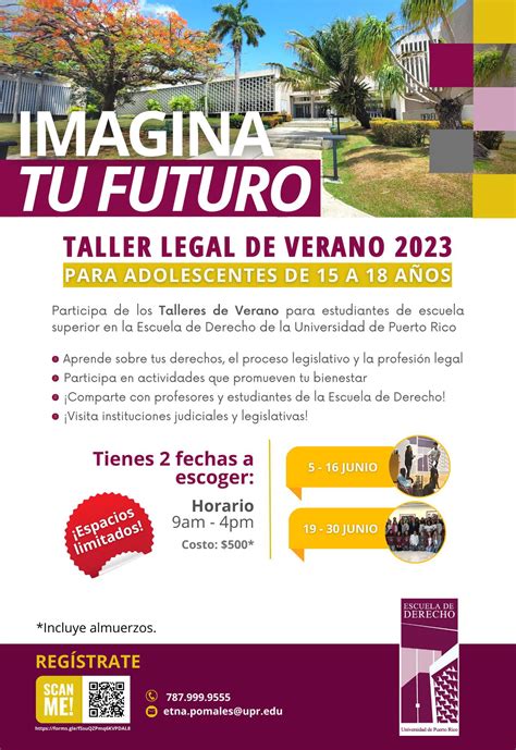 Taller Legal de Verano 2023 para adolescentes de 15 a 18 años