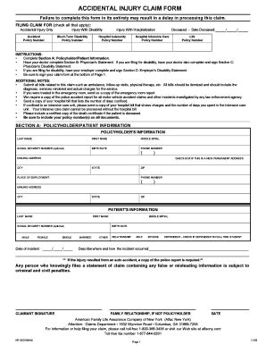 Aflac Printable Claim Forms Fill And Sign Printable Template Online