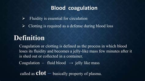 Hemostasis And Coagulation Of Blood For M Sc Basic Medical Students