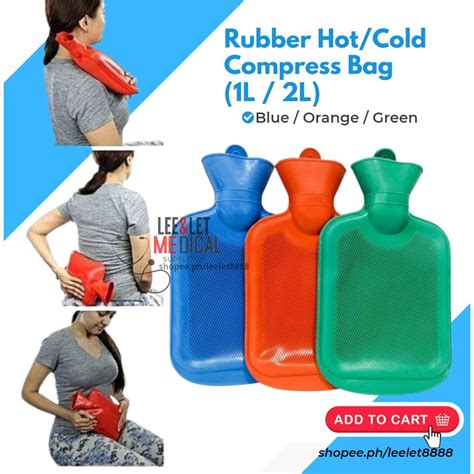 L L J Hot Cold Compress Bag For Pain Relief Orange Green Blue 500ml 1L 2L Rubber