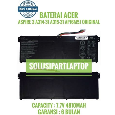 Jual Baterai Acer Aspire A314 31 A314 32 A314 33 A315 51 AP16M5J