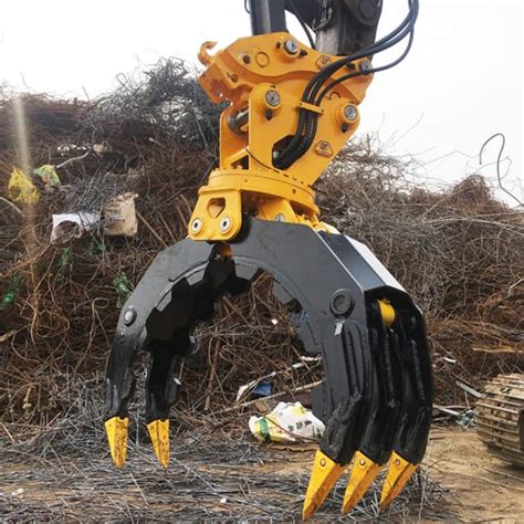 Stone Rock Grapple For Excavator Attachments Jiangtu