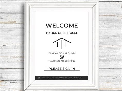 Open House Sign Open House Template Real Estate Template - Etsy