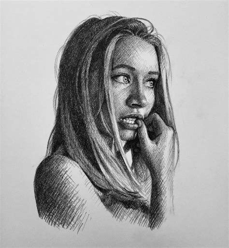 Artwork, Sketches of people, Realistic sketch