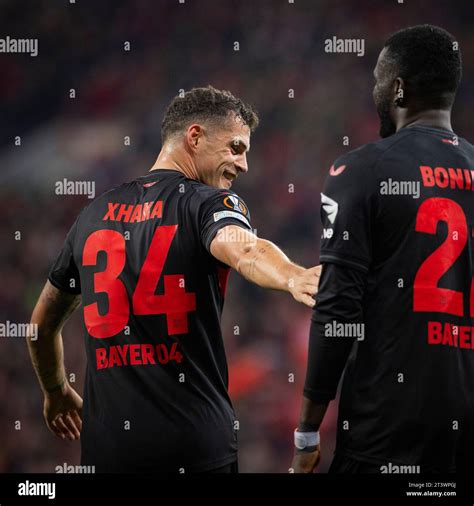 Leverkusen Germany 26th Oct 2023 Granit Xhaka Leverkusen Victor