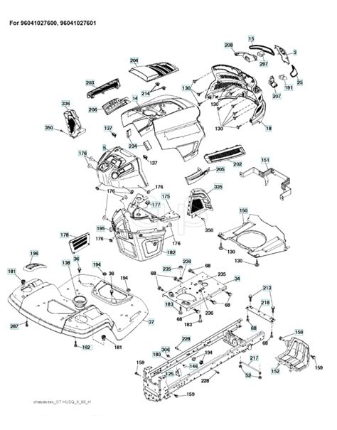 Husqvarna Yth K Chassis Frame Ghs