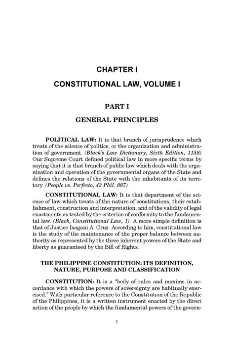 Pdfcoffee None Chapter I 1 Constitutional Law Volume 1 1 Chapter I