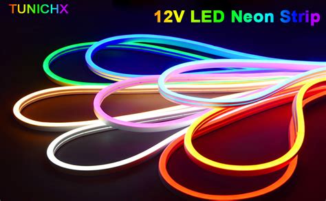 Amazon Tunichx Neon Led Strip Light Ft M V Flex Silicone