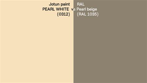 Jotun Paint Pearl White Vs Ral Pearl Beige Ral Side By