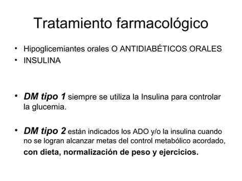 Tratamiento Farmacológico De La Diabetes Mellitus