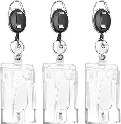 Heatigo Porte Badge Vertical Pi Ces Porte Carte Plastique Rigide