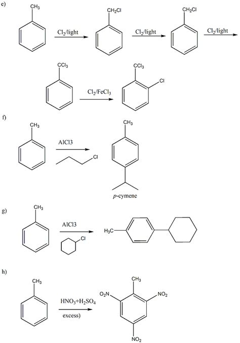 Solved Starting With Toluene Outline A Synthesis Of Each Of The