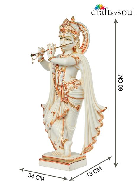 Krishna Statue60 Cm Dust Marble Lord Krishna Idol Sculpture Etsy