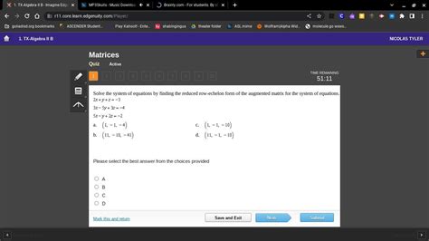 Solve The System Of Equations By Finding The Reduced Row Echelon Form