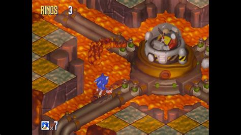 Sonic 3d Blast Sega Saturn Volcano Valley Zone Act 3 [1080 Hd] Youtube