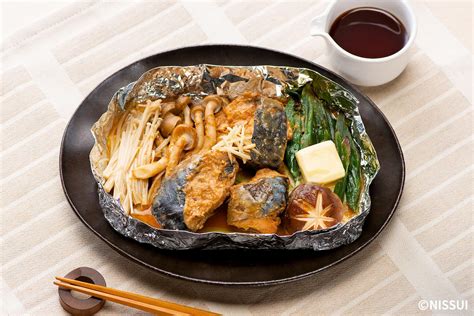 さばみそ煮とたっぷりきのこのホイル焼き レシピ ニッスイ