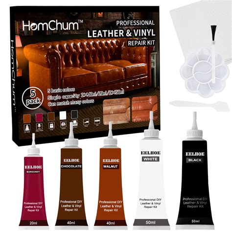 Homchum Brown Leather Repair Kits for Couches, Vinyl and Leather Repair ...