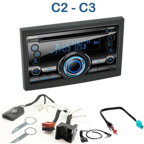 Autoradio 2 DIN Clarion Poste cd usb mp3 wma Citroën C2 C3