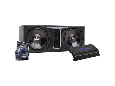 Powerbass Dual 12 Inch Subwoofer Enclosure And Amp Kit