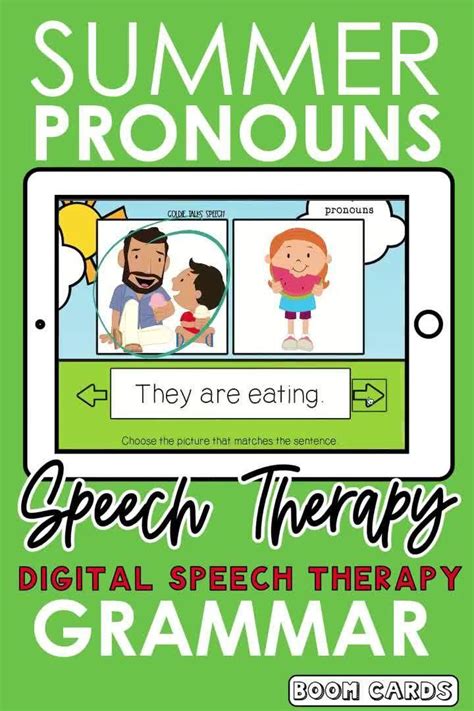 Spring Pronouns Digital Teaching Materials For Speech Therapy And Sped