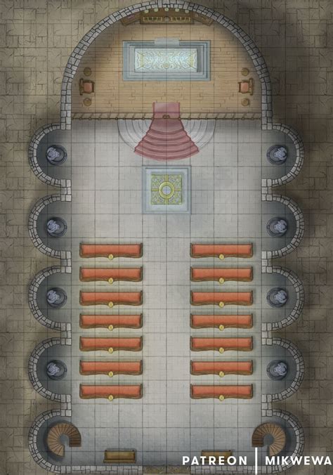 Shield Church Dnd Battlemaps City Church 14x20 Two Floors Map