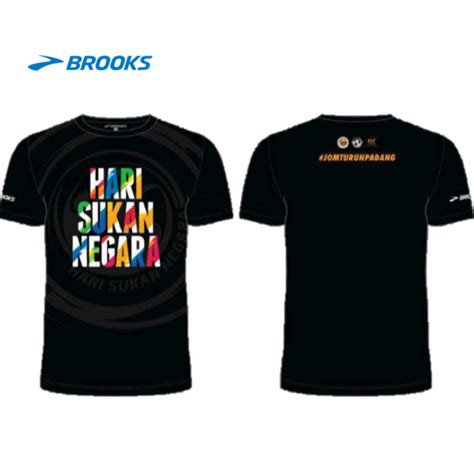 Hari Sukan Negara Malaysia Official Event Tee Brooks Black Menunisex