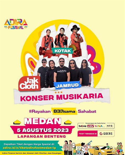 Konser Musikaria Jamrud Dan Kotak Akan Menggebrak Kota Medan Di Adira