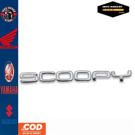 Jual Emblem Honda SCOOPY Crom Logo Honda Scoopy Original 3D Timbul 100