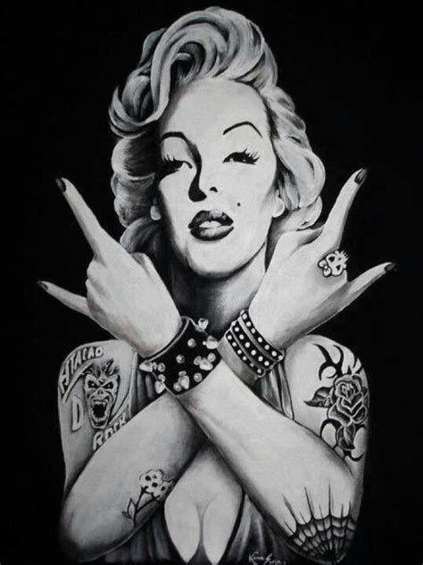 Heavy Metal Marilyn Love Tattoos Rock N Roll Urban Icon Behind Ear