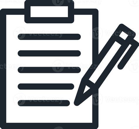 Document And Pen Icon 22317615 PNG