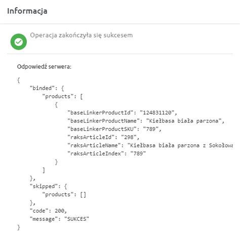Automatyczne Wi Zanie Produkt W Baselinker Z Towarami W Rakssql Baza