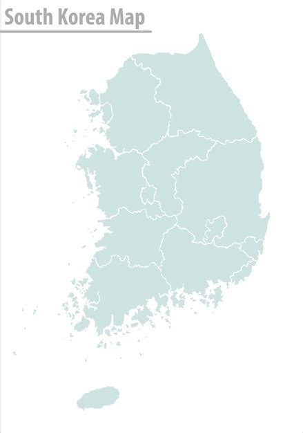 Corea del sur mapa ilustración vector detallado mapa de corea del sur