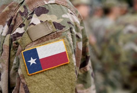 Flag the State of Texas on Military Uniform. United States. USA Stock ...