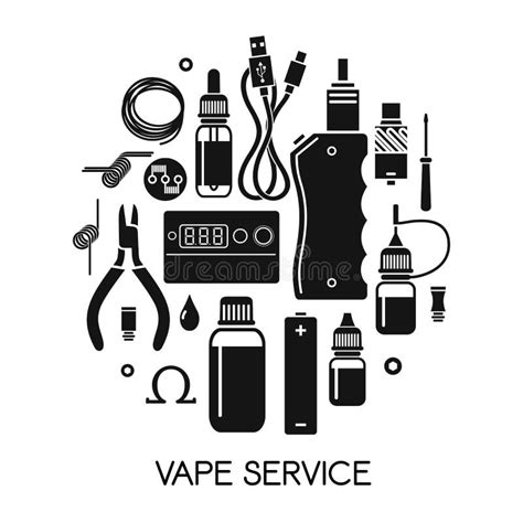 Vape Icon Set Stock Illustrations 1468 Vape Icon Set Stock