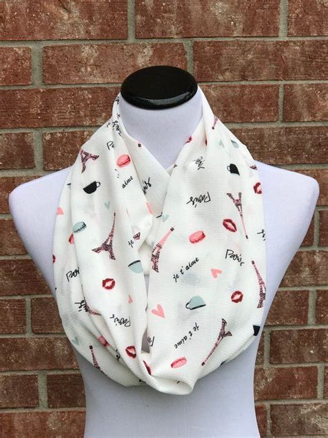 Paris France Scarf Infinity Scarf French Scarf Valentines Etsy Etsy Clothes French Scarf