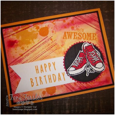 ToniStamps: Awesome Birthday card